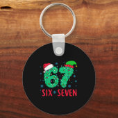 サンタはシックスセブン 67 メメクリスマス休日 6 7 キーホルダー (正面)