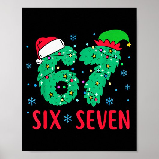 サンタはシックスセブン 67 メメクリスマス休日 6 7 ポスター (正面)