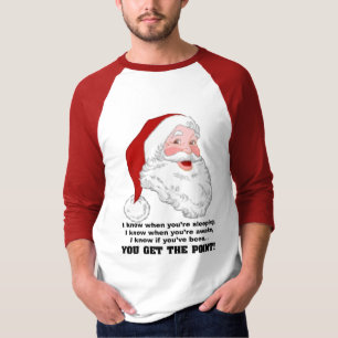 サンタはシャツを知っている Tシャツ