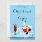 サンタはスケートできないクリスマスパーティの招待状 招待状 (正面)
