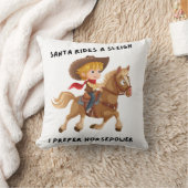 サンタはソリに乗る。馬力が好きだ クッション (ブランケット)