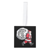 サンタはチーム信じサンタにはいない キューブオーナメント (正面)