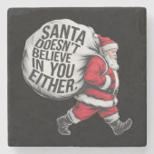 サンタはチーム信じサンタにはいない ストーンコースター (正面)