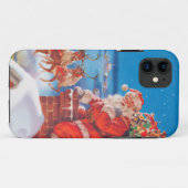 サンタはトナカイと屋上でサンタを登る Case-Mate iPhoneケース (裏面(横))