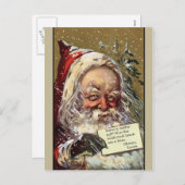 サンタはビールがほしいと思います シーズンポストカード (正面/裏面)