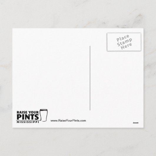 サンタはビールがほしいと思います シーズンポストカード (裏面)