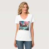 サンタはピンクで仕上げた！ Tシャツ (正面フル)