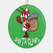 サンタはロブスターのクリスマスのオーナメントを引き裂きます! セラミックオーナメント (左)