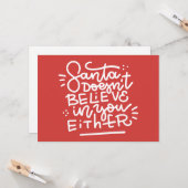 サンタは信じお前にも カード (正面/裏面インサイチュ)