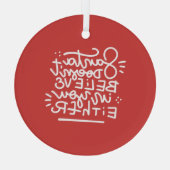 サンタは信じお前にも ガラスオーナメント (裏面)