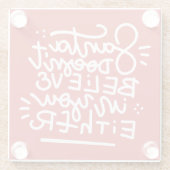 サンタは信じお前にも ガラスコースター (裏面)