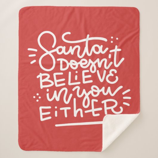 サンタは信じお前にも シェルパブランケット (正面)