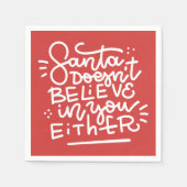 サンタは信じお前にも スタンダードカクテルナプキン (正面)