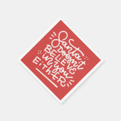 サンタは信じお前にも スタンダードカクテルナプキン (角)