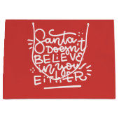 サンタは信じお前にも ラージペーパーバッグ (正面)