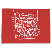 サンタは信じお前にも ラージペーパーバッグ (裏面)