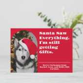 サンタは全てを見ていた クリスマス 写真 楽しい ペット (スタンド正面)