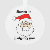 サンタは判断しています オーナメント (裏面)