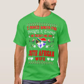 サンタは南アフリカの妻のクリスマスに醜いワイシャツを送りました Tシャツ (正面)