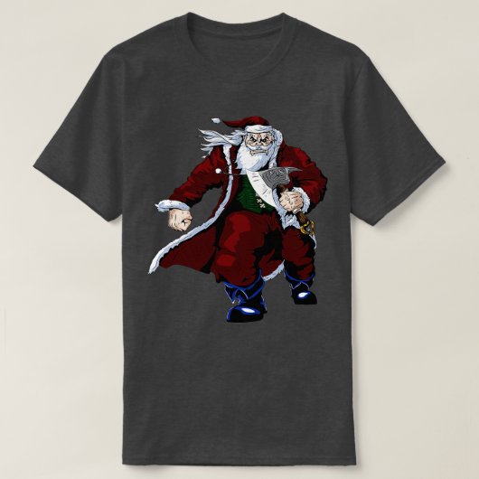 サンタは君の悲鳴にうんざりしている Tシャツ (デザイン正面)