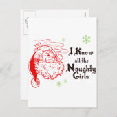 サンタは女の子を皆知っいけなている シーズンポストカード (正面/裏面)