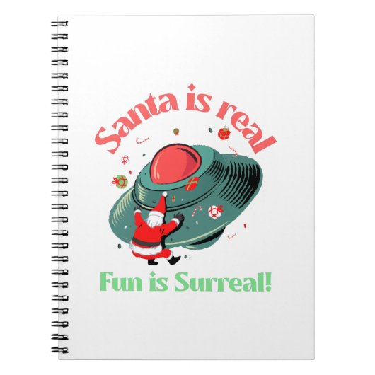 サンタは実在おもしろいは超現実的 ノートブック (正面)