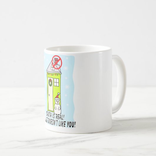 サンタは実質…彼どうしても好みませんです コーヒーマグカップ (正面右)