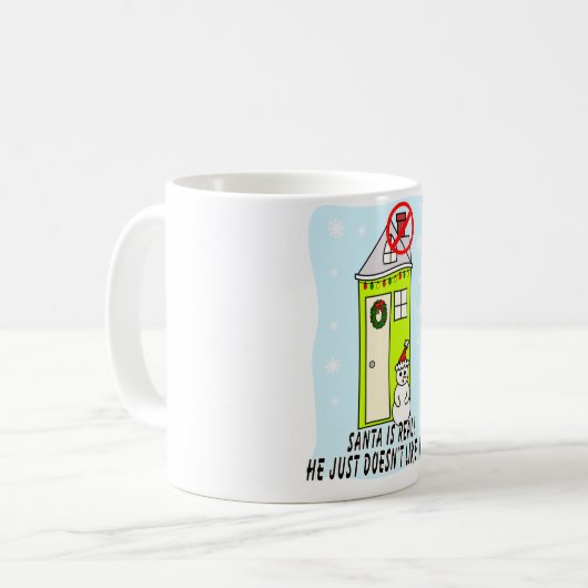 サンタは実質…彼どうしても好みませんです コーヒーマグカップ (正面左)