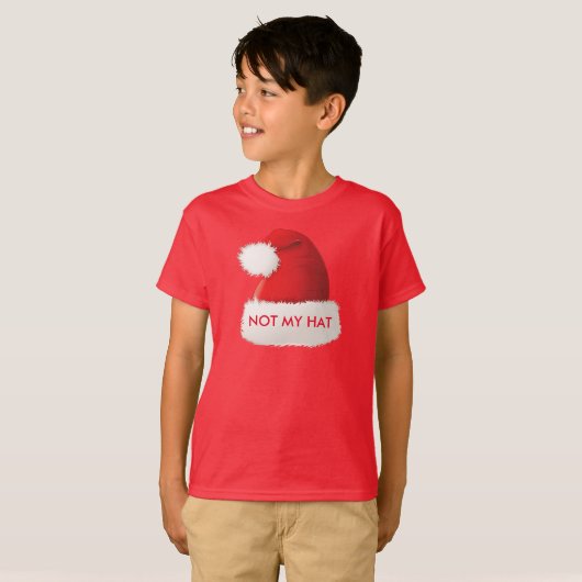 サンタは彼のクリスマスの帽子を失った Tシャツ (正面フル)