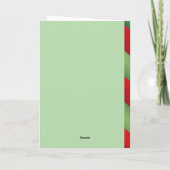 サンタは彼の歓迎を押し付けおもしろいた シーズンカード (裏面)