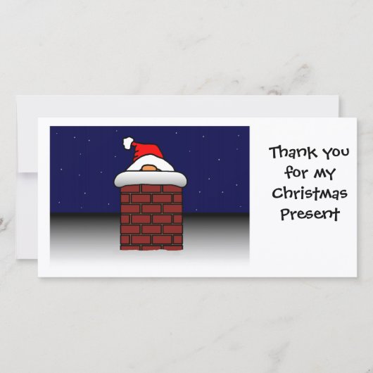 サンタは感謝を付けました サンキューカード (正面)
