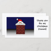 サンタは感謝を付けました サンキューカード (正面/裏面)