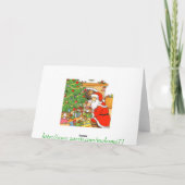 サンタは挨拶状を示します シーズンカード (裏面)