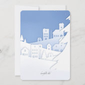 サンタは新しいホリデーストップカードを持っている 招待状 (裏面)