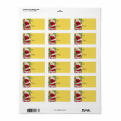 サンタは木のヴィンテージのギフトのラベルをつけます ラベル (フルシート)