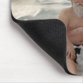 サンタは油のために働きます マウスパッド (コーナー)