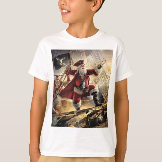 サンタは海賊だ Tシャツ (正面)