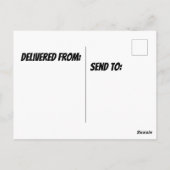 サンタは火の前で試してみる ポストカード (裏面)