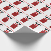 サンタは煙突に突き刺さった ラッピングペーパー (角)