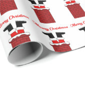 サンタは煙突に突き刺さった ラッピングペーパー (ロールコーナー)