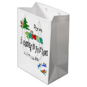 サンタは町来のクリスマス抱き枕 ミディアムペーパーバッグ (裏面アングル)