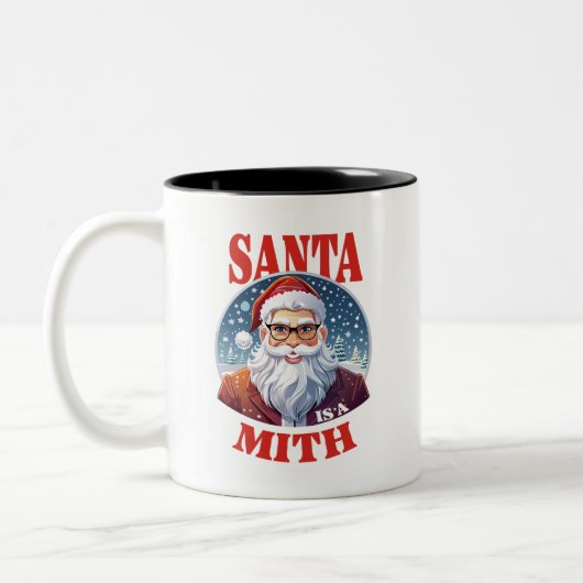 🎅サンタは神話 ツートーンマグカップ (左)
