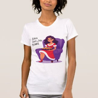 サンタは私のクッキーが大好き - レトロなクラウス夫人のクリスマス Tシャツ