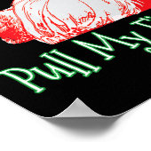 サンタは私の指を引くおもしろいクリスマスファートユーモアPr ポスター (角)