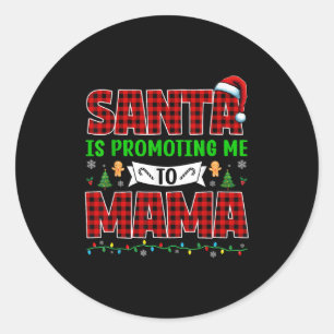 サンタは私をママに昇進させる Xmas 妊娠 おめでた ラウンドシール