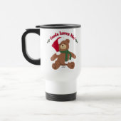 サンタは私を愛してる！クリスマステディベア トラベルマグ (左)