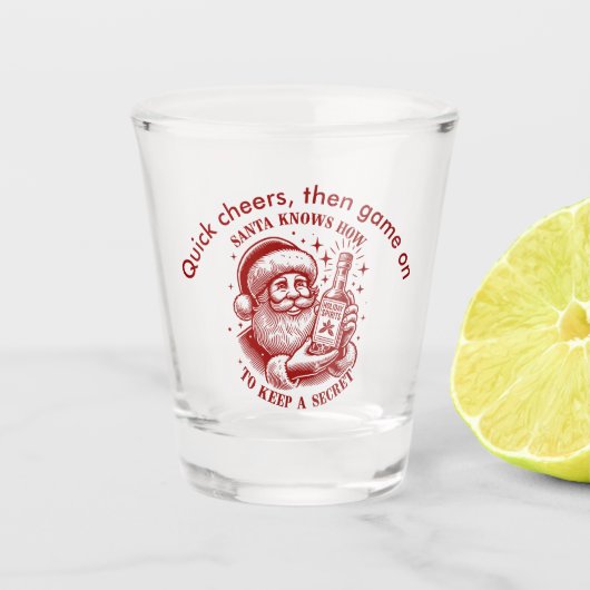 サンタは秘密を保知っている ショットグラス (正面)