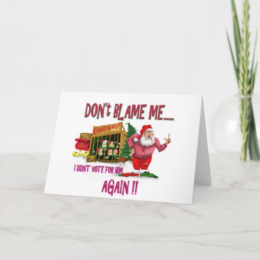 サンタは窮乏の選挙の冗談2012年にあります シーズンカード (正面)
