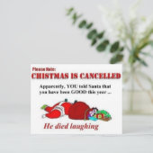 サンタは笑いこけました シーズンポストカード (スタンド正面)
