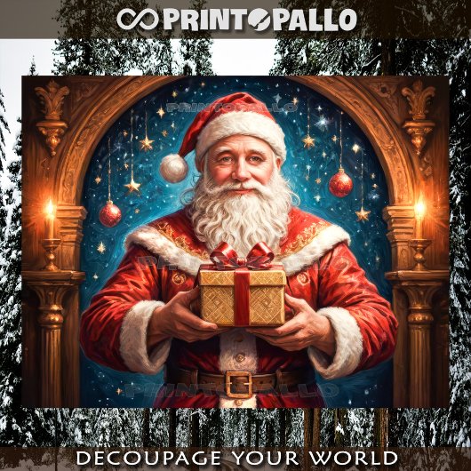 サンタは自分の研究室でギフトを持って 薄葉紙